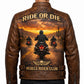 MP005 Ride or Die Rebels Rider Club Leather Jacket - Desert Brotherhood Biker Design