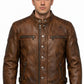 MP005 Ride or Die Rebels Rider Club Leather Jacket - Desert Brotherhood Biker Design