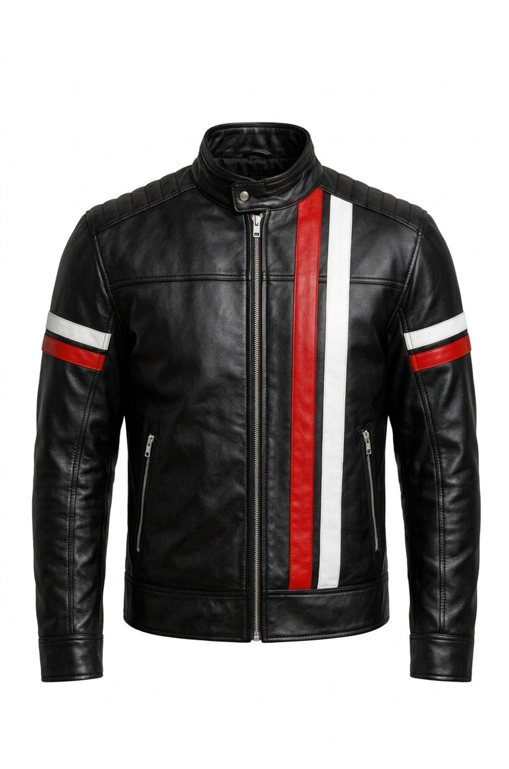 MP006 Full Speed Supercar Racing Leather Jacket - Modern Street Racer Design