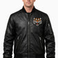 MP010 Unleash Your Fury Tiger Leather Bomber Jacket - Men's Aggressive Graphic Flight Jacket