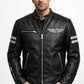 MP011 Ride or Die Union Jack Skull Leather Jacket - British Biker Edition