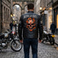 MP011 Ride or Die Union Jack Skull Leather Jacket - British Biker Edition