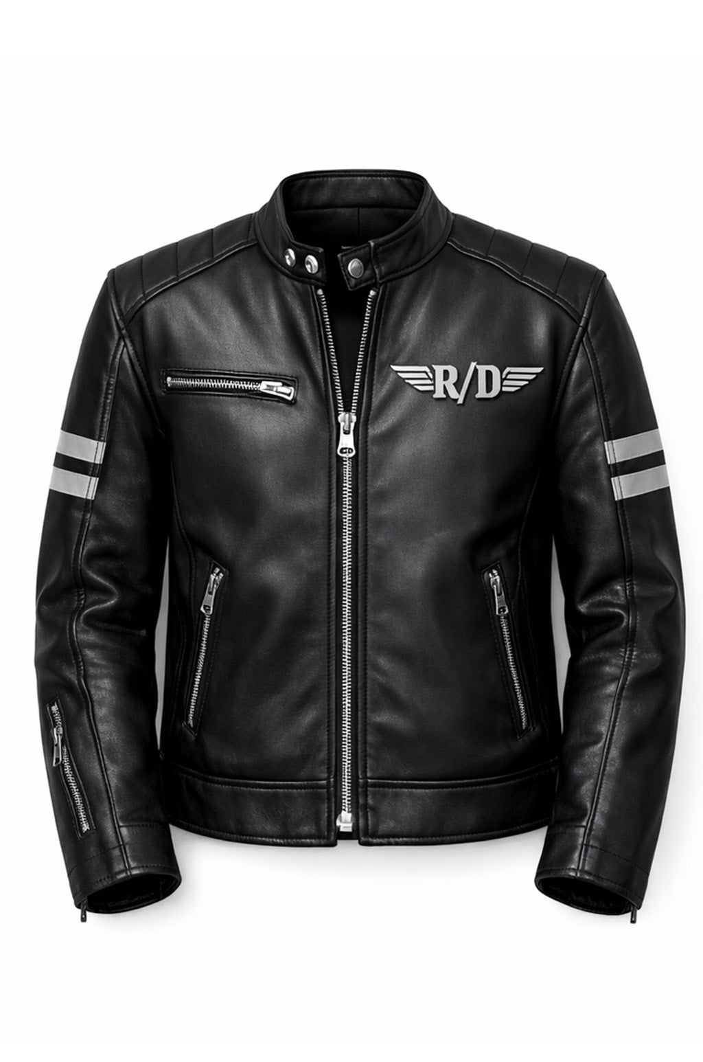 MP011 Ride or Die Union Jack Skull Leather Jacket - British Biker Edition