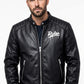 MP014 Urban Riders Graffiti Skull Leather Jacket - Street Art Bomber Style