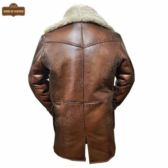 Men Winter Batman Dark Knight Tom Hardy Bane Casual Bomber Real Leather Coat Jacket for Men