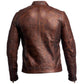 Sale M002 Cafe Racer Men's Vintage Style Retro Brown Distressed Jacket-