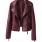 W014 Southside Serpent Riverdale Jughead Jones Biker Maroon Leather Jacket For Women's