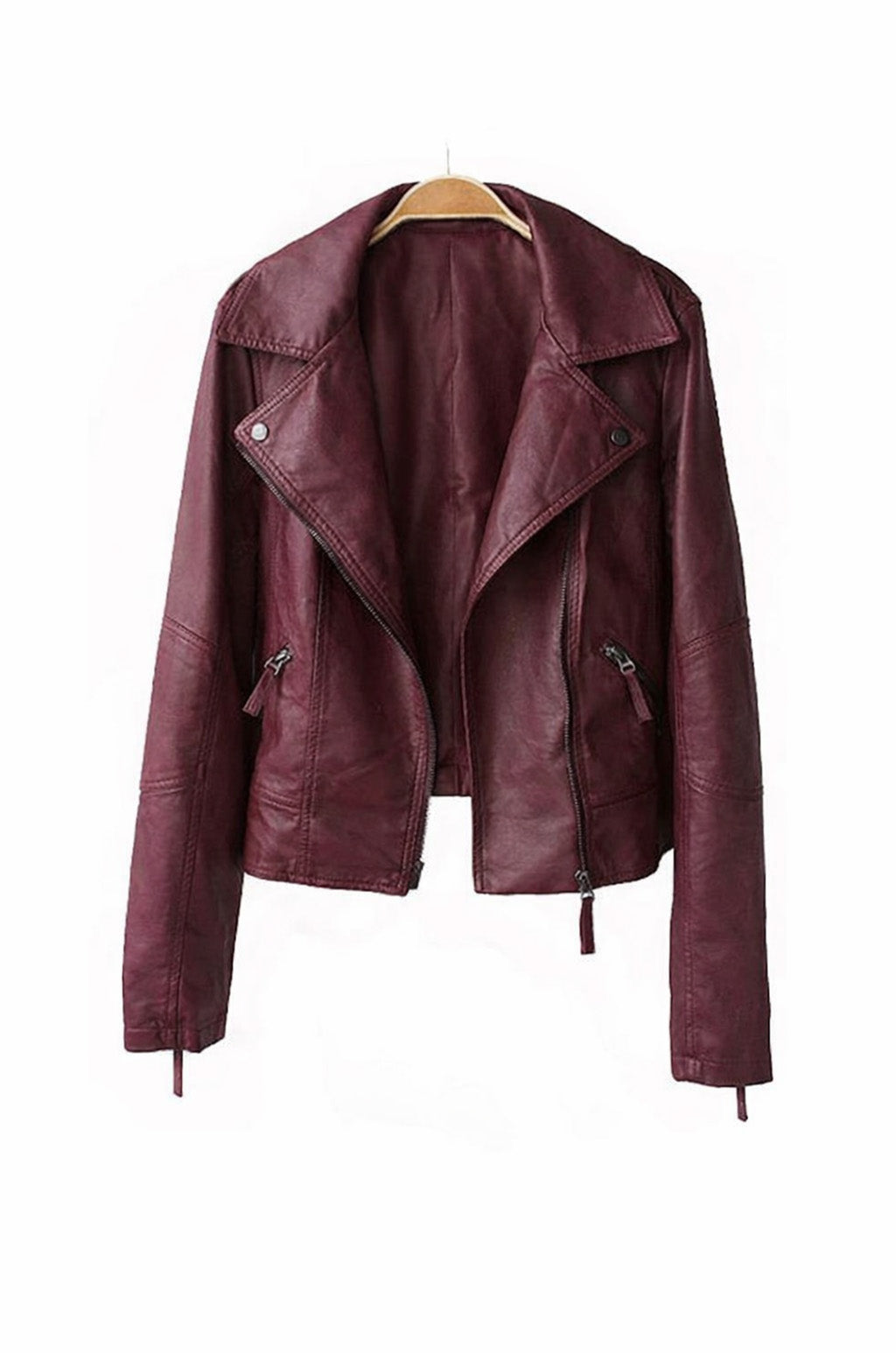W014 Southside Serpent Riverdale Jughead Jones Biker Maroon Leather Jacket For Women's
