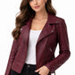 W014 Southside Serpent Riverdale Jughead Jones Biker Maroon Leather Jacket For Women's