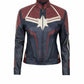 W001 Captain Marvel Carol Danvers Avengers End Game Faux Leather Biker Women's Jacket