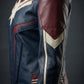 W001 Captain Marvel Carol Danvers Avengers End Game Faux Leather Biker Women's Jacket