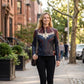 W001 Captain Marvel Carol Danvers Avengers End Game Faux Leather Biker Women's Jacket