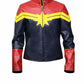 W002 Captain Marvel Carol Danvers Women's Avengers End Game Faux Leather Jacket