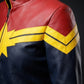 W002 Captain Marvel Carol Danvers Women's Avengers End Game Faux Leather Jacket