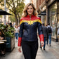 W002 Captain Marvel Carol Danvers Women's Avengers End Game Faux Leather Jacket