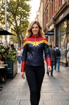 W002 Captain Marvel Carol Danvers Women's Avengers End Game Faux Leather Jacket