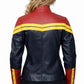 W002 Captain Marvel Carol Danvers Women's Avengers End Game Faux Leather Jacket