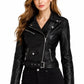 W004 Women South Side Serpents Black Faux Leather Jacket