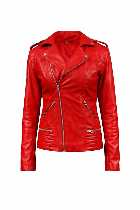 W005 South Side Serpents Red Leather Jacket