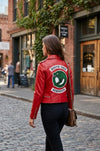 W005 South Side Serpents Red Leather Jacket