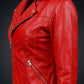 W005 South Side Serpents Red Leather Jacket