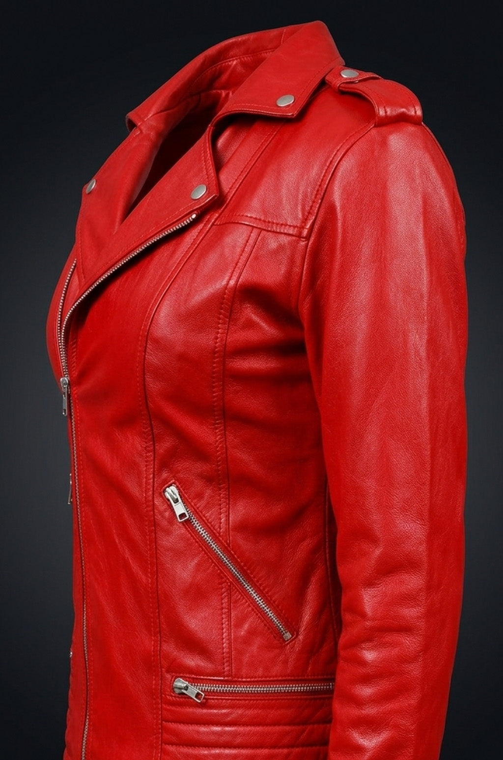W005 South Side Serpents Red Leather Jacket