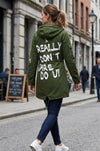 W007 Melania Trump Jacket Graffiti Printed Coat I really don't care, do u?