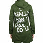 W007 Melania Trump Jacket Graffiti Printed Coat I really don't care, do u?