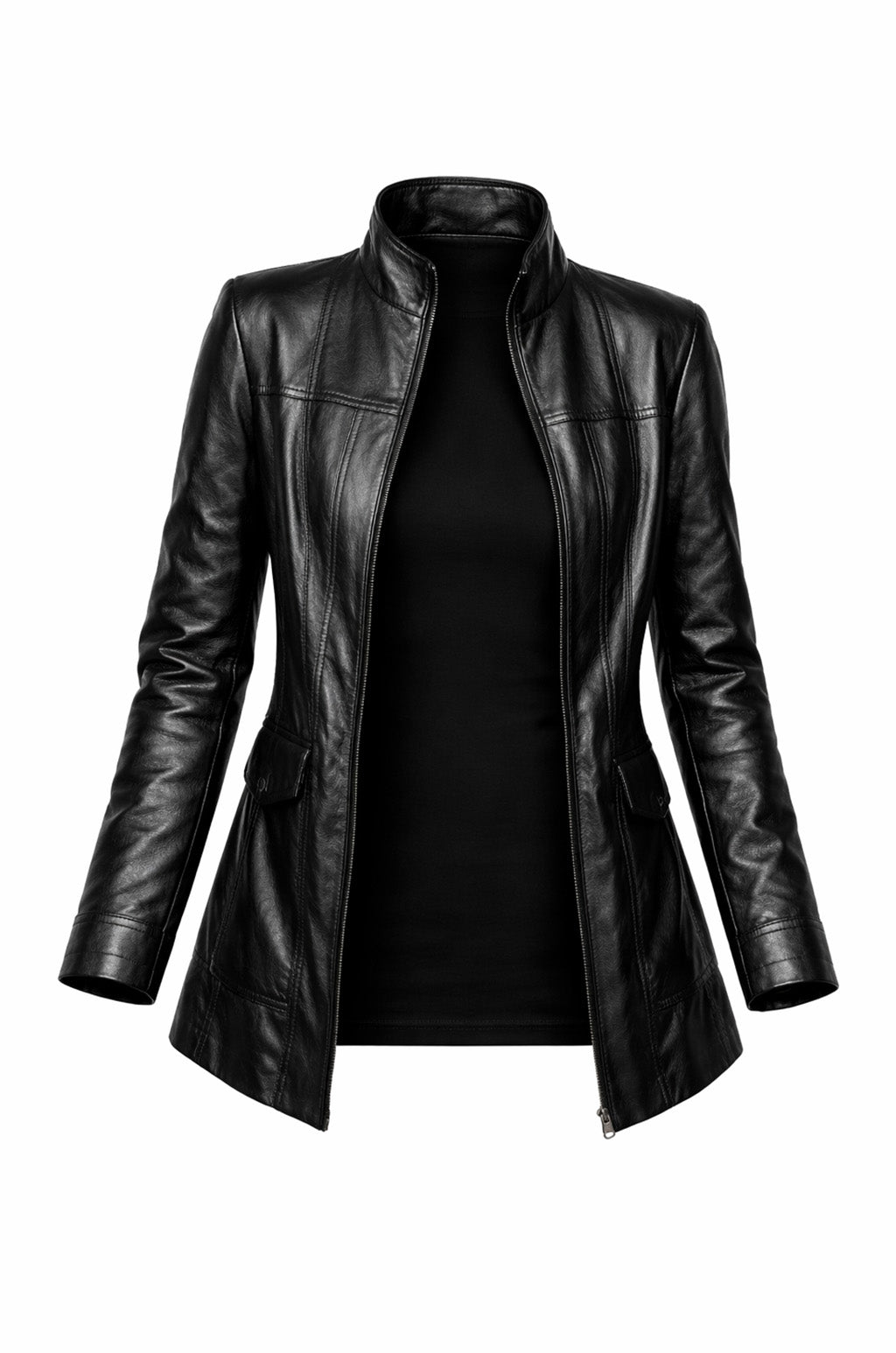 W013 Battlestar Galactica Lucy Lawless Coat Real  Leather Classic Women Jacket