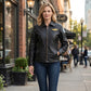 W013 Battlestar Galactica Lucy Lawless Coat Real  Leather Classic Women Jacket