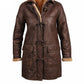 WFC01 Women Winter Classic Coat B3 Aviator Fur Shearling Hooded Jacket For Sale