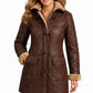 WFC01 Women Winter Classic Coat B3 Aviator Fur Shearling Hooded Jacket For Sale