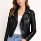 WLJ04 HoL Brand Black Biker Motorcycle Wear Real Leather Jacket For Women's