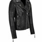 Classic Biker Fashion Women's Black Jacket Real Leather Biker Ladies Jacket | Sale