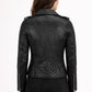 Classic Biker Fashion Women's Black Jacket Real Leather Biker Ladies Jacket | Sale