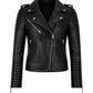 Classic Biker Fashion Women's Black Jacket Real Leather Biker Ladies Jacket | Sale
