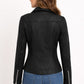 WLJ08 Suede Leather Jackets for Women's Moto Biker Cross Zipper Coat 2 Pockets