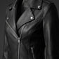 WLJ08 Suede Leather Jackets for Women's Moto Biker Cross Zipper Coat 2 Pockets