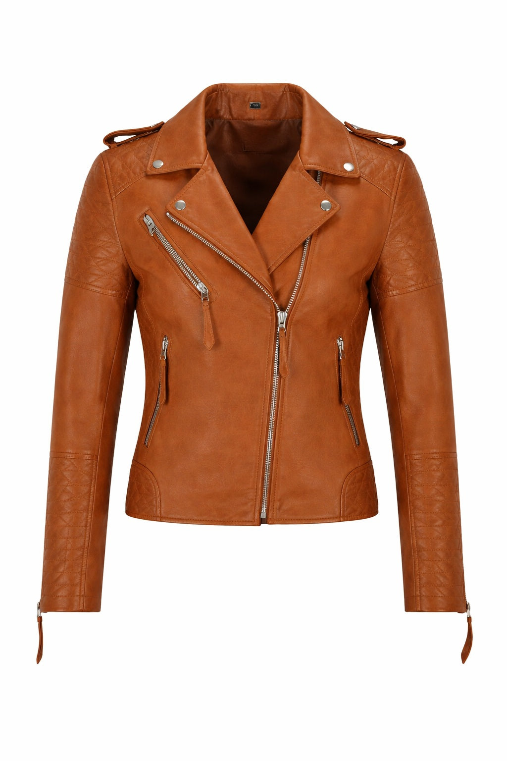 WLJ10 Women's Biker Ladies 100% Real Leather Biker Cafe Racer Zipper Best Jacket