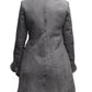 Women Classic Retro Vintage Grey Fur Genuine Sheepskin Leather Coat
