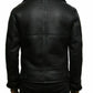 B004 Men's Black Aviator Real Sheep Leather Genuine Fur Biker Winter Jacket | On Sale