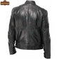 Men Vintage Café Racer Black Retro Biker Stylish Genuine Leather Jacket | On Sale