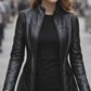W013 Battlestar Galactica Lucy Lawless Coat Real  Leather Classic Women Jacket