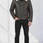 B011 RAF Aviator Brown Real Shearling Fur Cockpit Men's Jacket