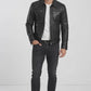 M082 German Luftwaffe Cowhide Biker Style Men's Jacket