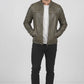 M048 Vintage Style Motorcycle Distressed Wax Biker Racer Jacket