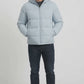 P001 Mens Parachute Hooded Puffer Jacket White
