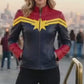W002 Captain Marvel Carol Danvers Women's Avengers End Game Faux Leather Jacket