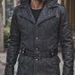 C019 Assassins Creed Men's Grey Syndicate Jacob Frye Trench Real Leather Wool Coat