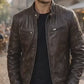 M011 Vintage Cafe Racer Brown Men Retro Biker Stylish Jacket